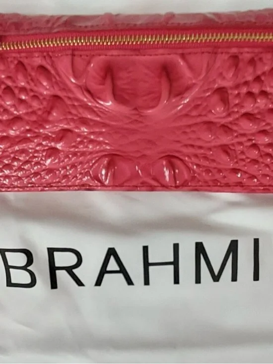 Brahmin Pink Croc-Embossed Leather Tote with Wallet - Picture 6 of 8